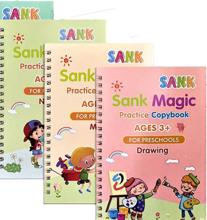 Kids Reusable Handwriting Book Set – Magic Ink & Refill Pack
