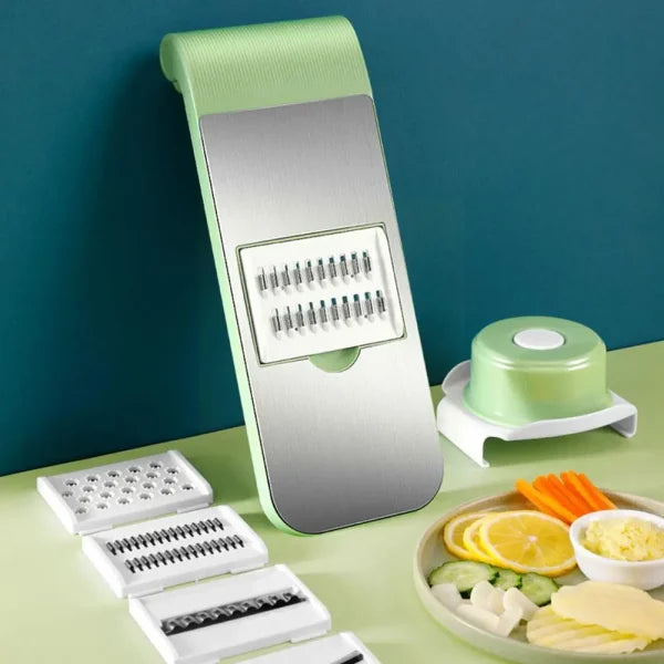 Multifunctional Vegetable Cutter Grater For Vegetables Slicers – Shredders Peeler Carrot Fruit Vegetable Cutting Kitchen Tool – 05 Blades Vegetable Cutter ( Random Colors)