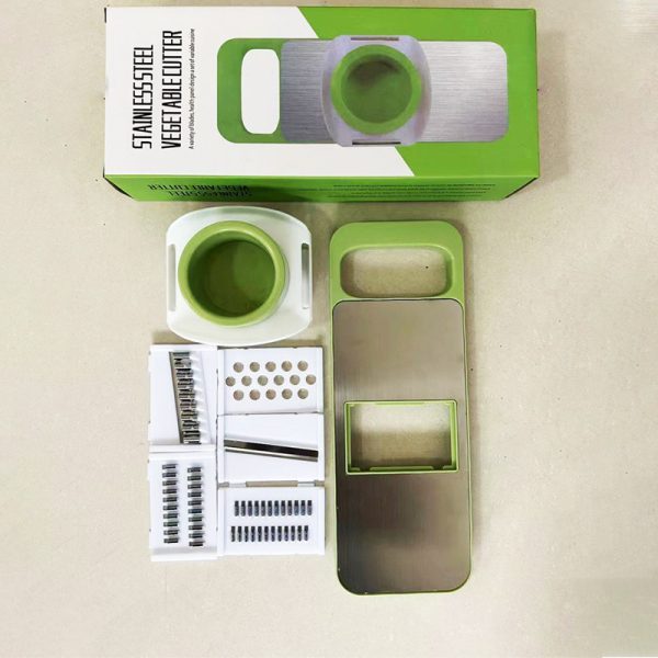 Multifunctional Vegetable Cutter Grater For Vegetables Slicers – Shredders Peeler Carrot Fruit Vegetable Cutting Kitchen Tool – 05 Blades Vegetable Cutter ( Random Colors)