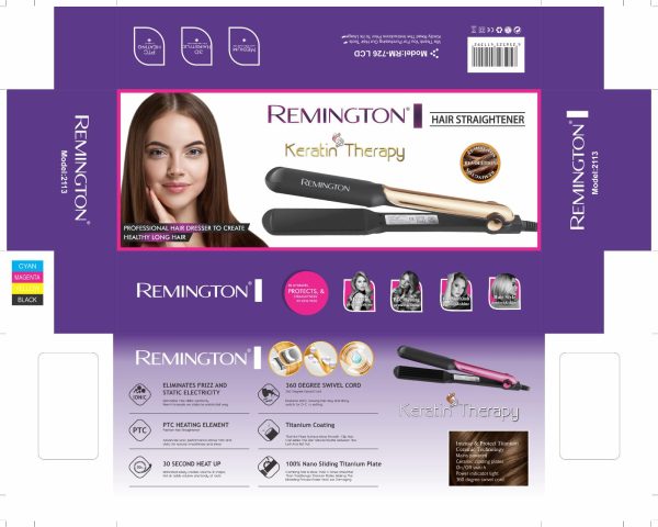 Remington Hair Straightener Keratin Therapy Hair Straightener Flat Iron