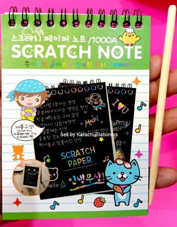 Small Scratch Note Pad | Rainbow Drawing Draft Books For Childrens (random Color)
