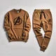 RichMan Brown Round Neck Sweatshirt and Trouser Tracksuit – Premium Sweatshirt & Trouser Set for Men and Women