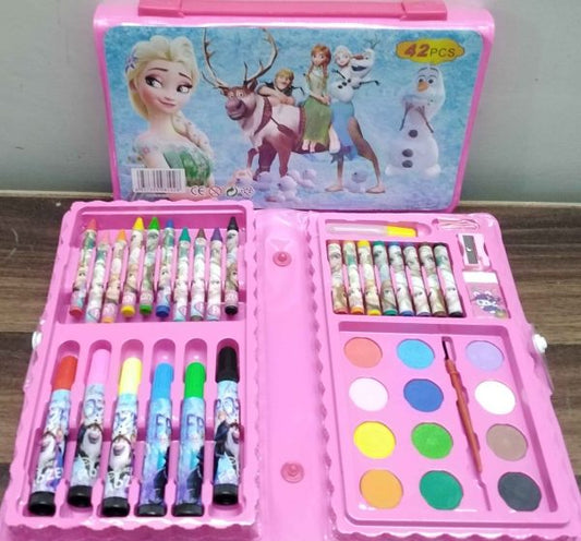 42-piece Complete Coloring Kit For Kids – Themed Crayons, Markers, Pencil Colours & Art Accessories