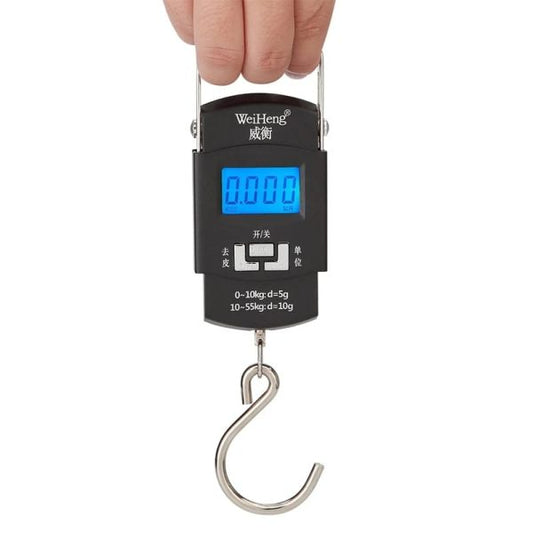 50kg Digital Led Screen Luggage Weight Scale Luggage Weighing Machine Digital Weighing Machine For Luggage Scale Heavy Duty Portable (50kg110lb) Black