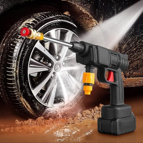 Automatic Cordless Wireless Car Wash Spray Gun High Pressure 48v Lithium Water Jet Foam Car Washer Gun ( Without Box)