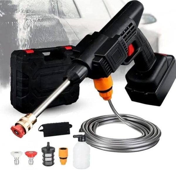 Automatic Cordless Wireless Car Wash Spray Gun High Pressure 48v Lithium Water Jet Foam Car Washer Gun ( Without Box)