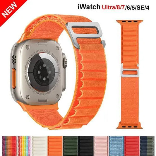 Alpine Loop Band for Apple Watch 5, 6, 7, 8, 9, 10 - Nylon Strap for 40mm, 41mm, 44mm, 45mm, 49mm iWatch Ultra Series