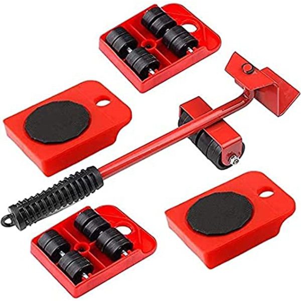 Furniture Lifter Mover Tool Set – Heavy Load Moving Rollers & Lifting Tool For Furniture And Home Appliances