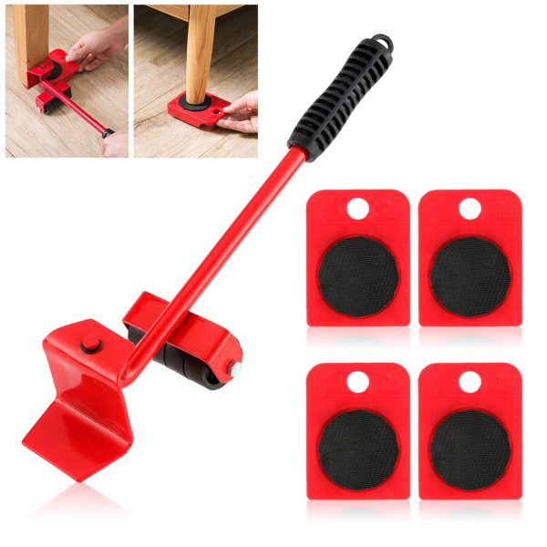 Furniture Lifter Mover Tool Set – Heavy Load Moving Rollers & Lifting Tool For Furniture And Home Appliances